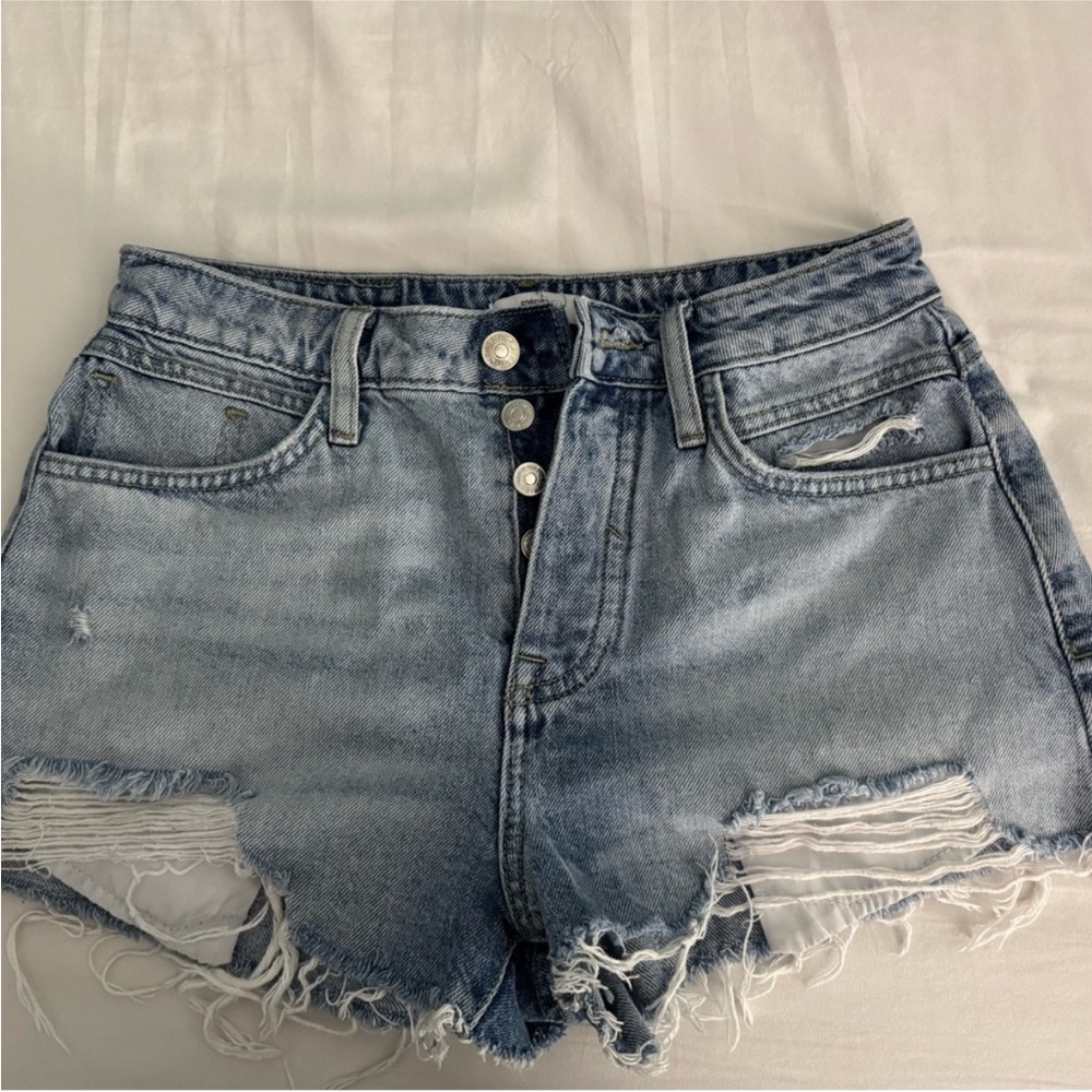 Forever 21 Blue Jean Shorts Distressed Cut-Offs